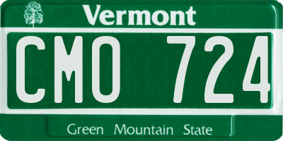 VT license plate CMO724
