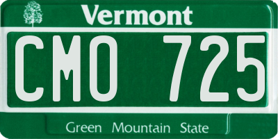 VT license plate CMO725