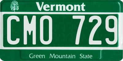 VT license plate CMO729