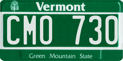 VT license plate CMO730