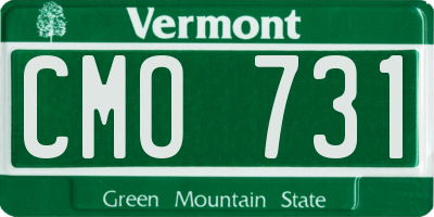VT license plate CMO731