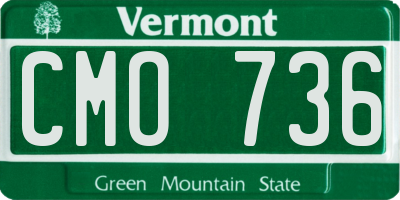 VT license plate CMO736