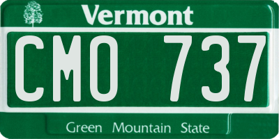 VT license plate CMO737