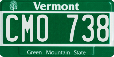 VT license plate CMO738