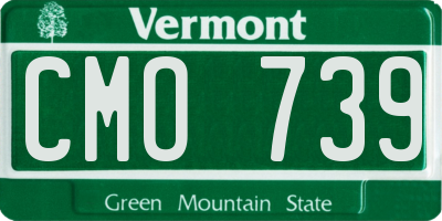 VT license plate CMO739