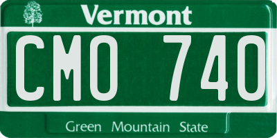 VT license plate CMO740