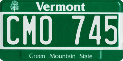 VT license plate CMO745