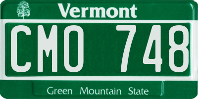 VT license plate CMO748