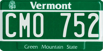 VT license plate CMO752