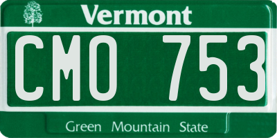 VT license plate CMO753