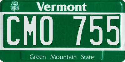 VT license plate CMO755