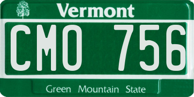 VT license plate CMO756