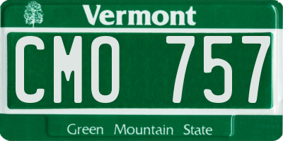 VT license plate CMO757