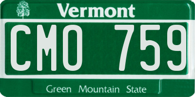 VT license plate CMO759