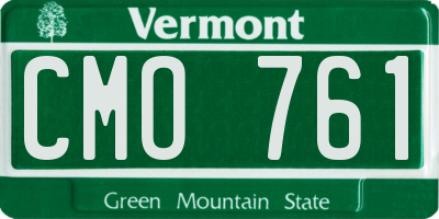 VT license plate CMO761