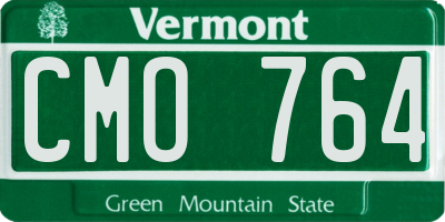 VT license plate CMO764
