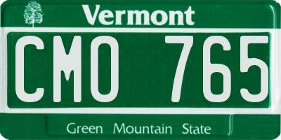 VT license plate CMO765
