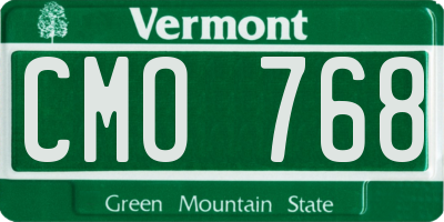 VT license plate CMO768