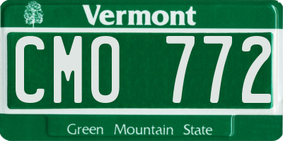 VT license plate CMO772