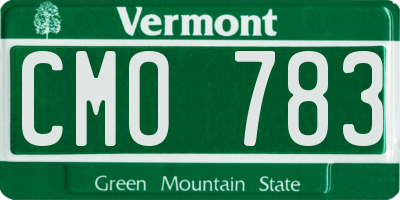 VT license plate CMO783