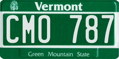 VT license plate CMO787