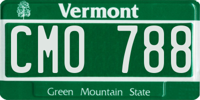 VT license plate CMO788