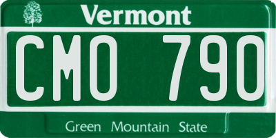 VT license plate CMO790