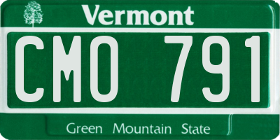 VT license plate CMO791