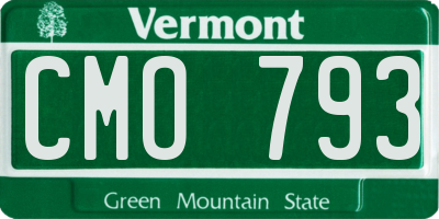 VT license plate CMO793