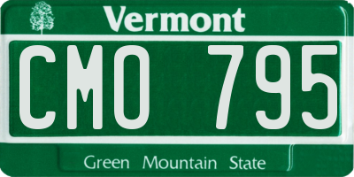 VT license plate CMO795