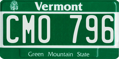 VT license plate CMO796