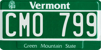 VT license plate CMO799
