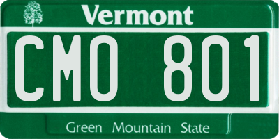 VT license plate CMO801