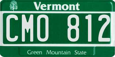 VT license plate CMO812