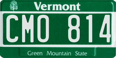 VT license plate CMO814