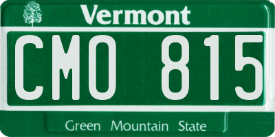 VT license plate CMO815