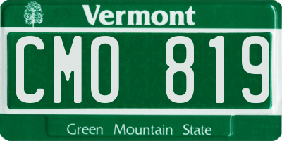 VT license plate CMO819