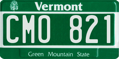 VT license plate CMO821