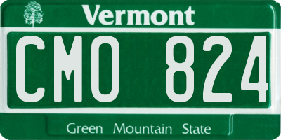 VT license plate CMO824
