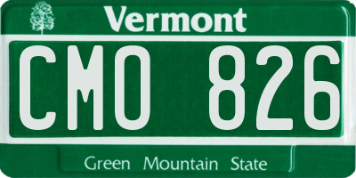 VT license plate CMO826