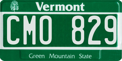 VT license plate CMO829
