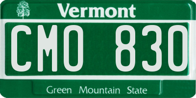 VT license plate CMO830