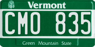VT license plate CMO835