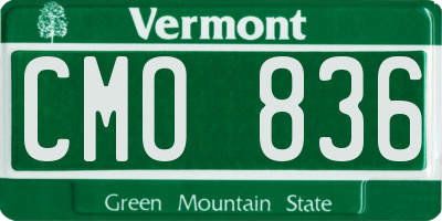 VT license plate CMO836