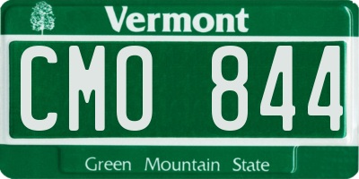 VT license plate CMO844