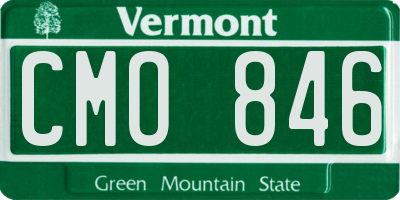 VT license plate CMO846