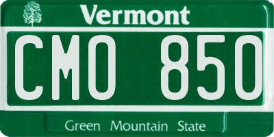 VT license plate CMO850