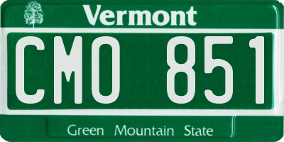 VT license plate CMO851