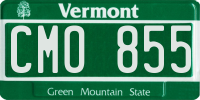 VT license plate CMO855