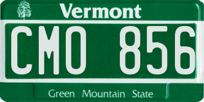 VT license plate CMO856